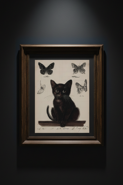 The Familiar's Cabinet | Gothic Botanical Fine Art Paper Print artwork image