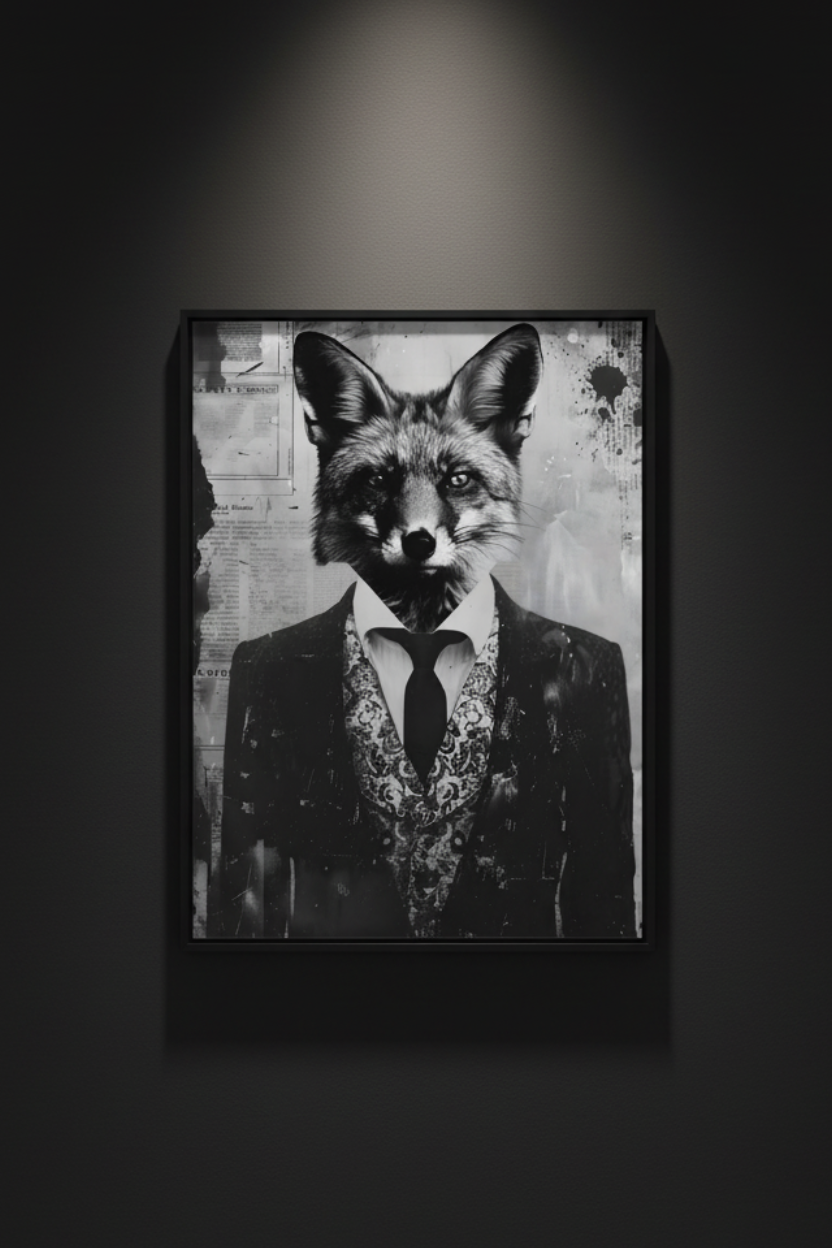 The Fox Gentleman | Surreal Portrait Fine Art Paper Print artwork image