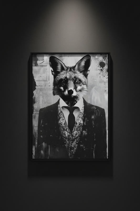 The Fox Gentleman | Surreal Portrait Fine Art Paper Print artwork image