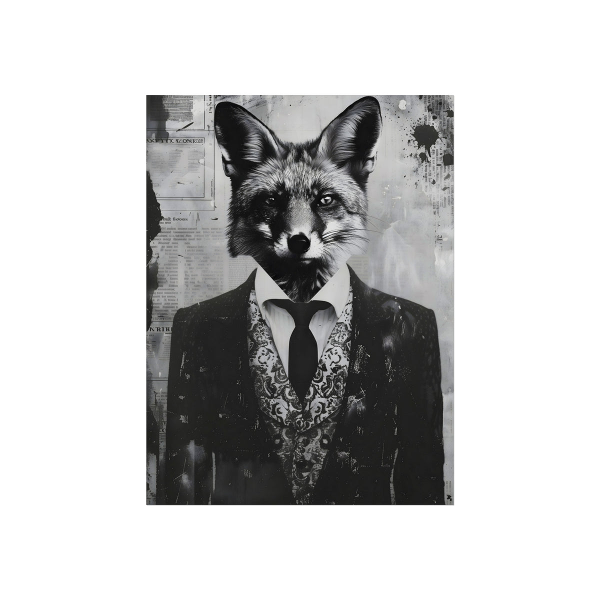 The Fox Gentleman fine art paper print wall display