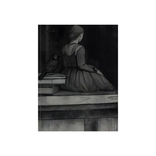 The Girl and the Crow, art print, view 2