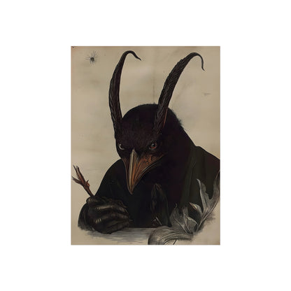 The Horned Blackbird, art print, view 2
