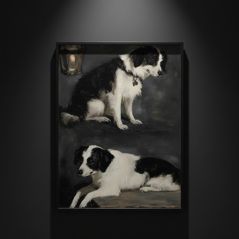 The Hounds at Rest, art print