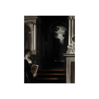 The Keeper of the Frame classical interior fine art paper print artwork