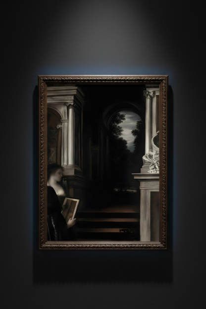The Keeper of the Frame | Classical Interior Fine Art Paper Print artwork image