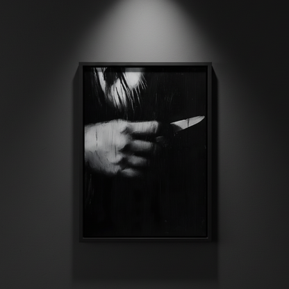 The Knife in Hand, art print