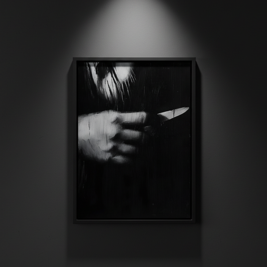 The Knife in Hand, art print