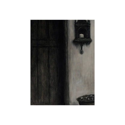The Last Lit Door gothic architecture fine art paper print artwork
