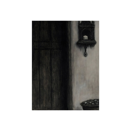 The Last Lit Door gothic architecture fine art paper print artwork