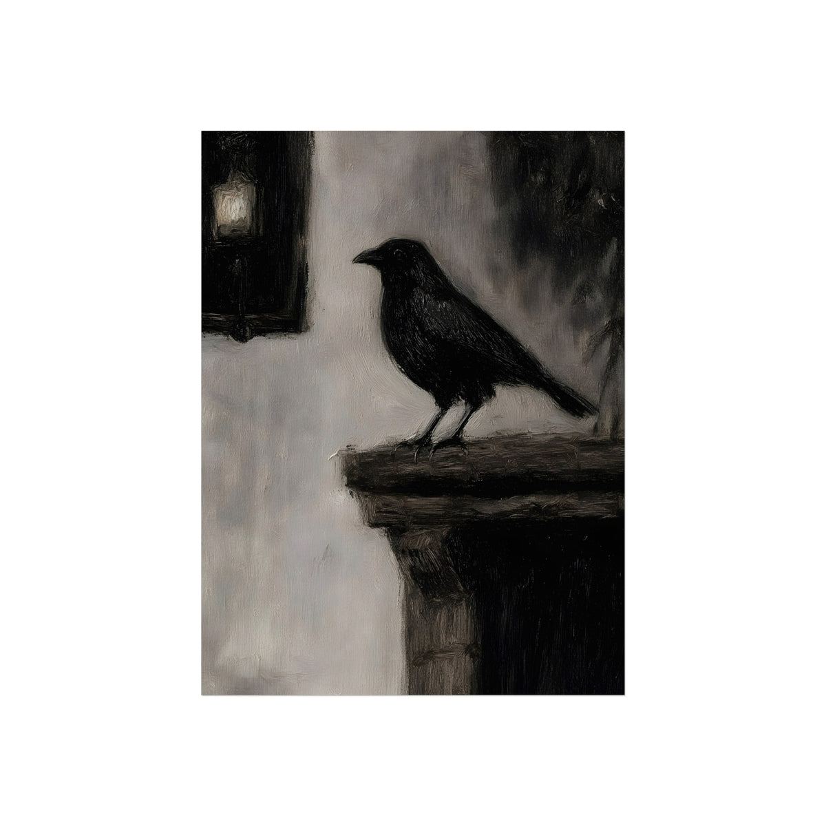 The Ledge Keeper gothic wildlife fine art paper print artwork