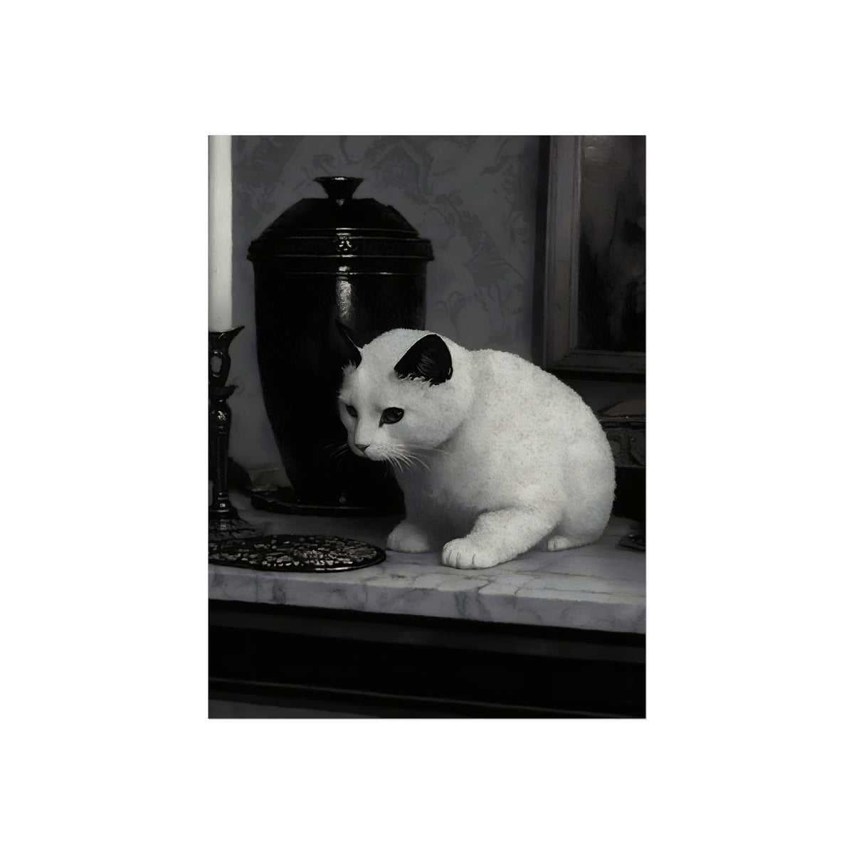 The Marble Ledge Cat, art print, view 2