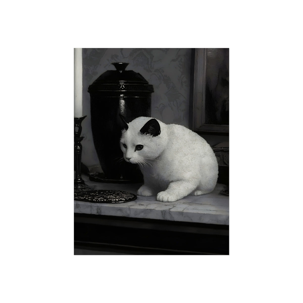 The Marble Ledge Cat, art print, view 4