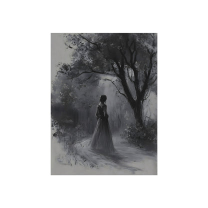 The Mist Path unframed gothic woman fine art paper print