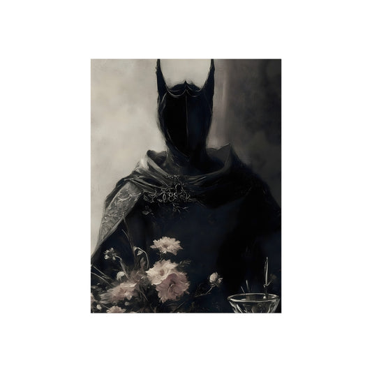 The Night Gardener gothic man with pink flowers fine art poster