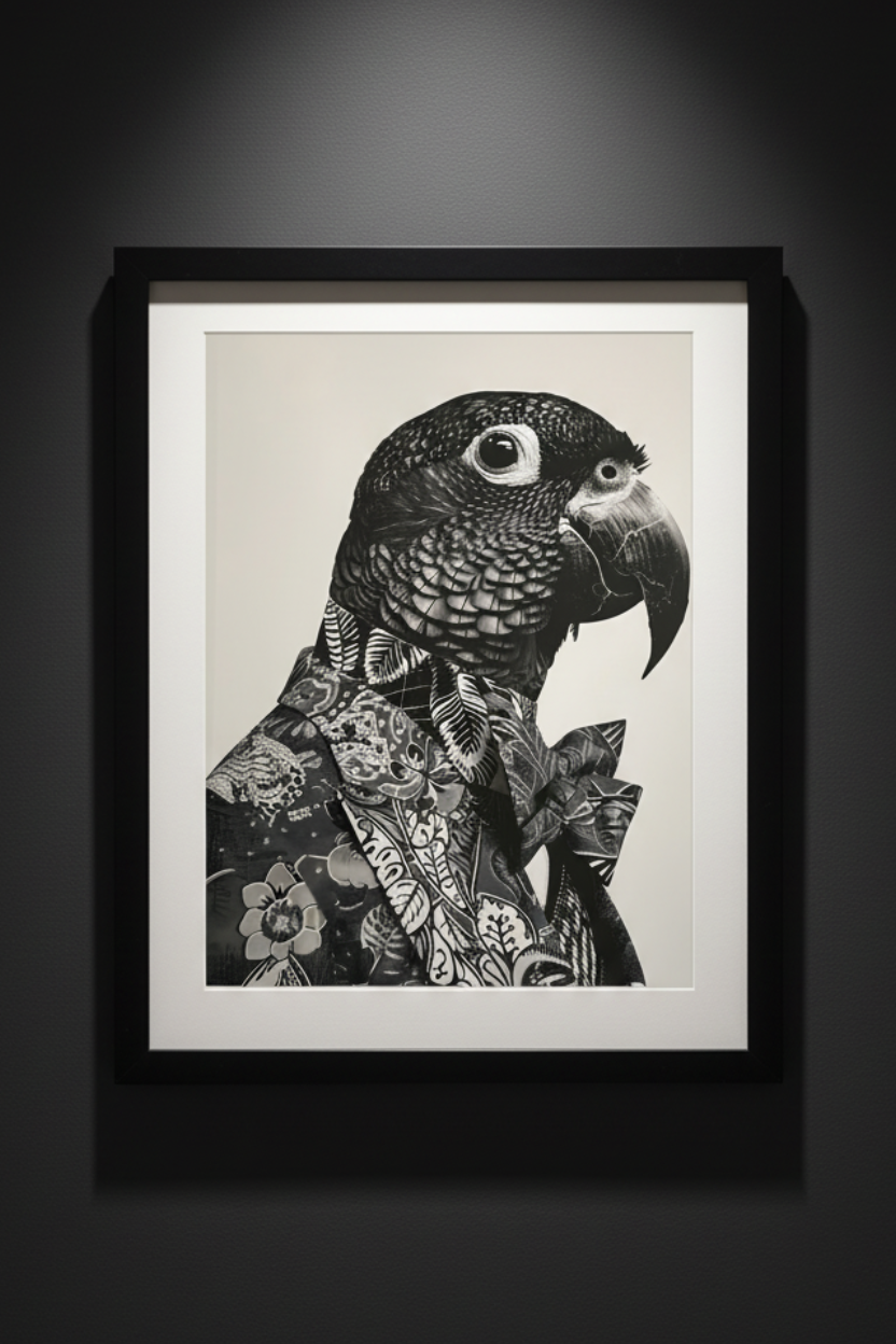 The Ornate Witness | Surreal Botanical Fine Art Paper Print artwork image