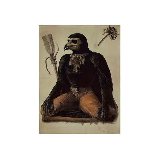The Raven Plague Doctor, art print, view 2