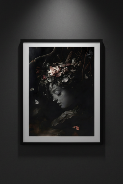 The Widow in Shadow, fine art paper print