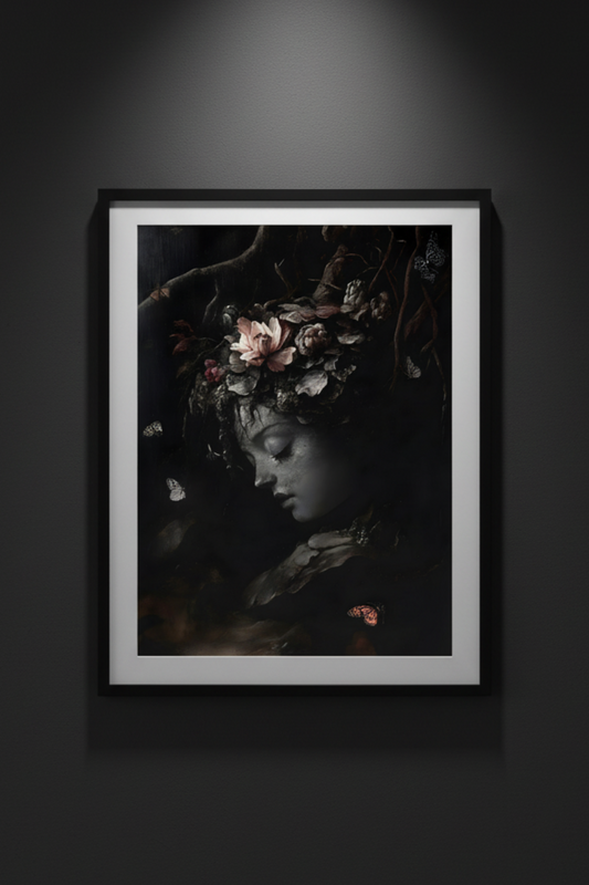 The Widow in Shadow, fine art paper print