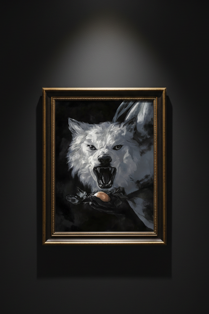 The Wolf and the Acorn, art print
