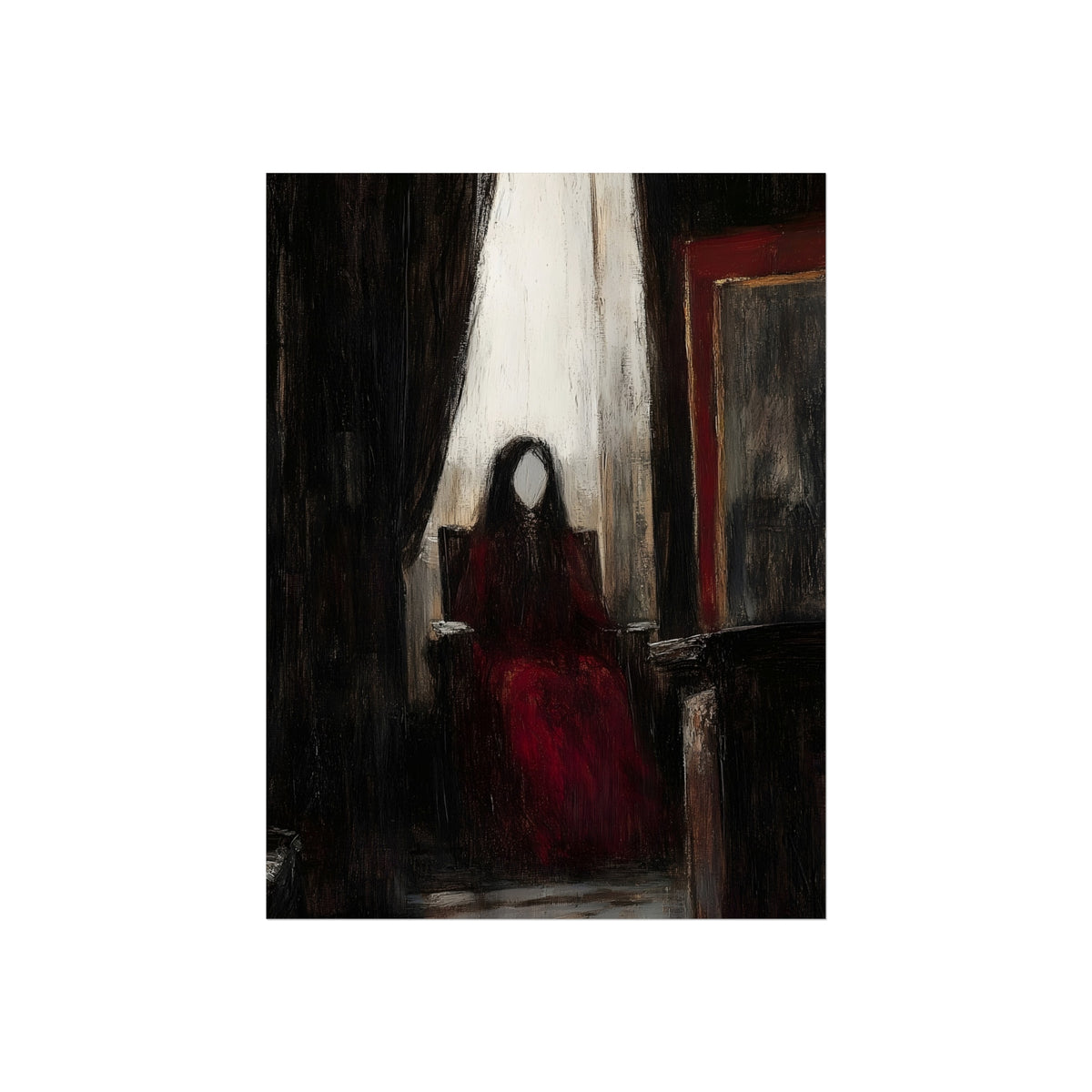 The Woman in Red, art print, view 2