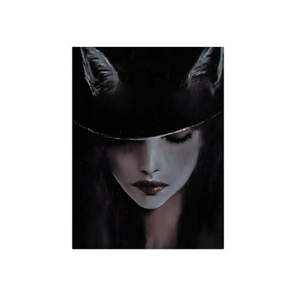 The Woman in the Hat | Gothic Portrait Fine Art Paper Print artwork