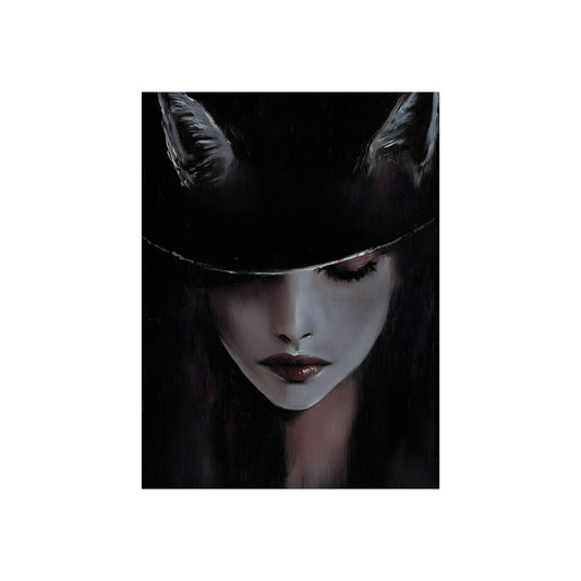The Woman in the Hat | Gothic Portrait Fine Art Paper Print artwork