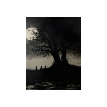 Three Figures by Moonlight, art print, view 2