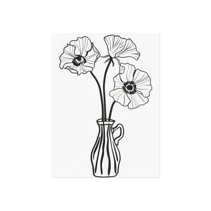 Three Poppies in Line, art print, view 2