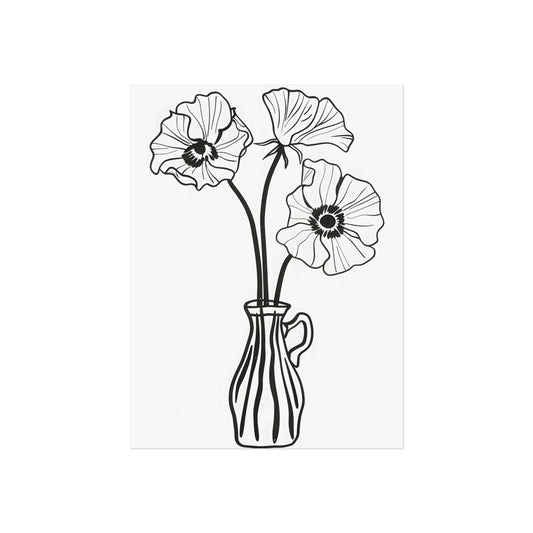 Three Poppies in Line, art print, view 2