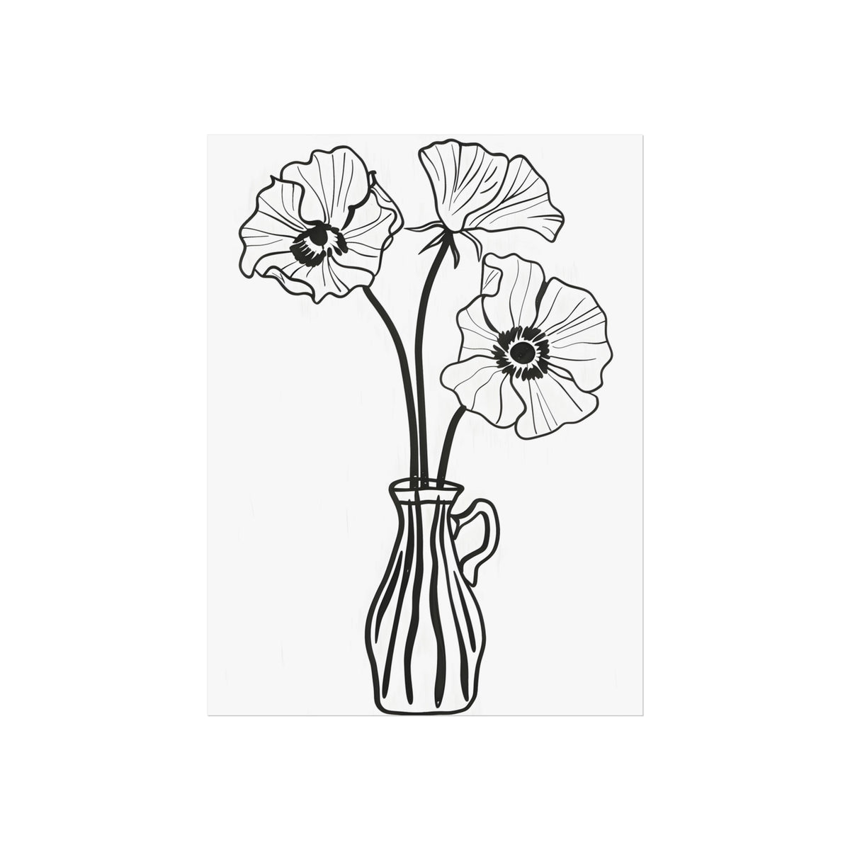 Three Poppies in Line, art print, view 3