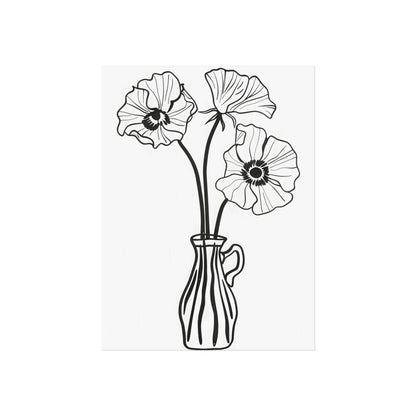 Three Poppies in Line, art print, view 3