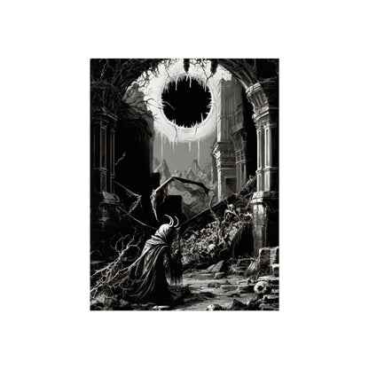 Throne of Ash apocalyptic gothic dark fantasy fine art poster