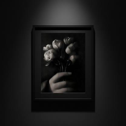 Tulips in Hand, art print