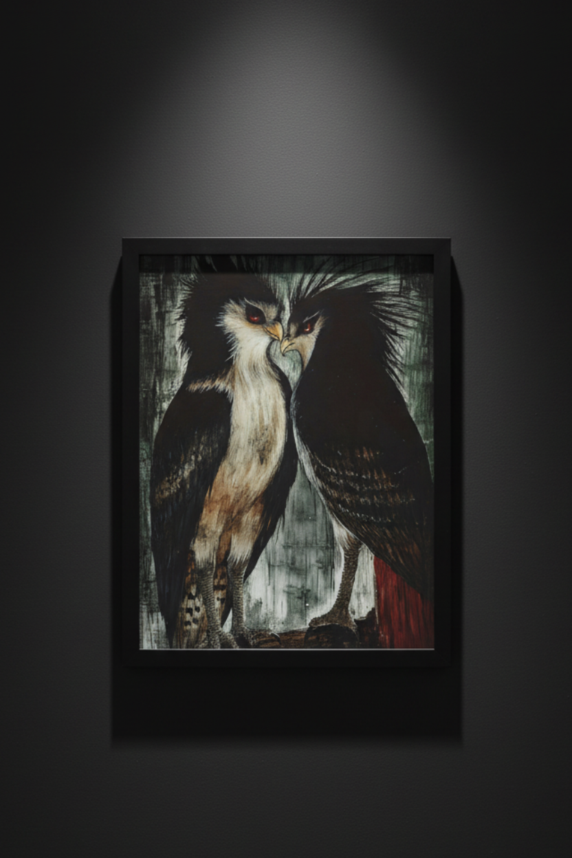 Two Crested Companions, art print