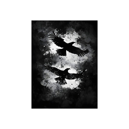 Two Crows in Flight, art print, view 4