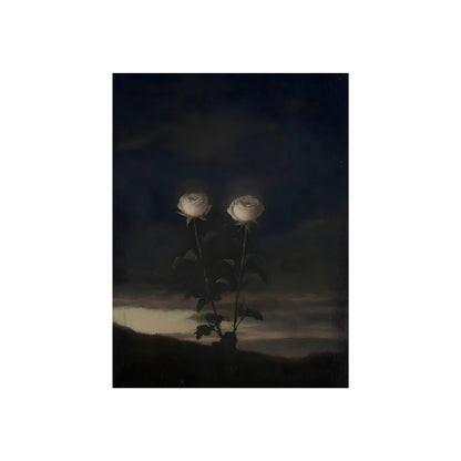 Two Roses at Night, art print, view 3