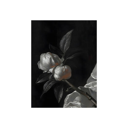 Two White Roses, art print, view 3
