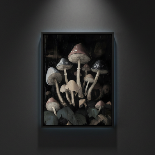 Understory Mycelium dark forest mushroom fine art artwork
