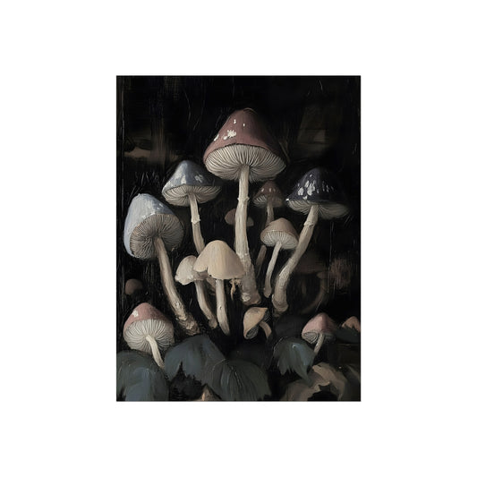Understory Mycelium gothic mushroom fine art paper print