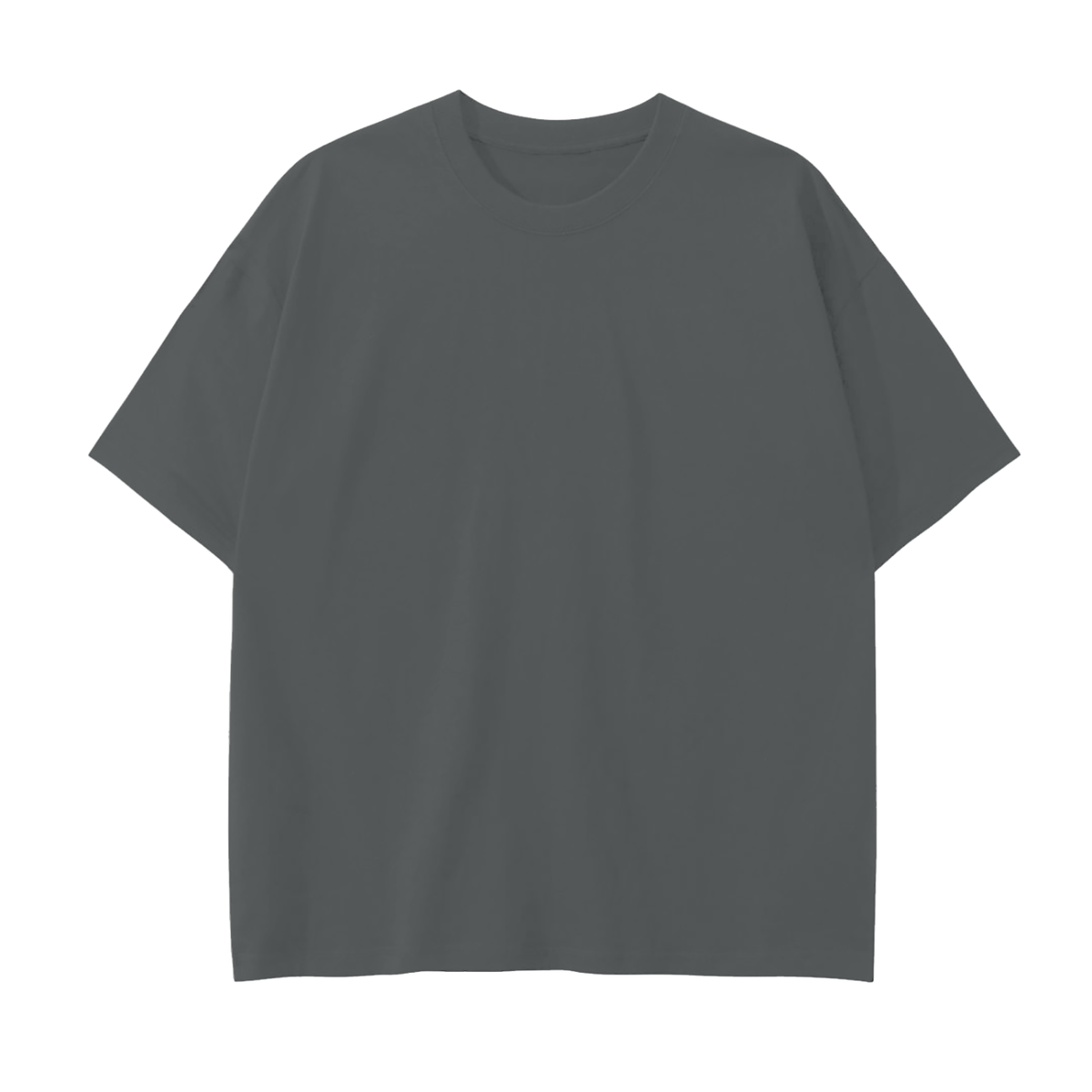 Unisex 250 GSM Drop Shoulder Cotton T-Shirt in carbon grey