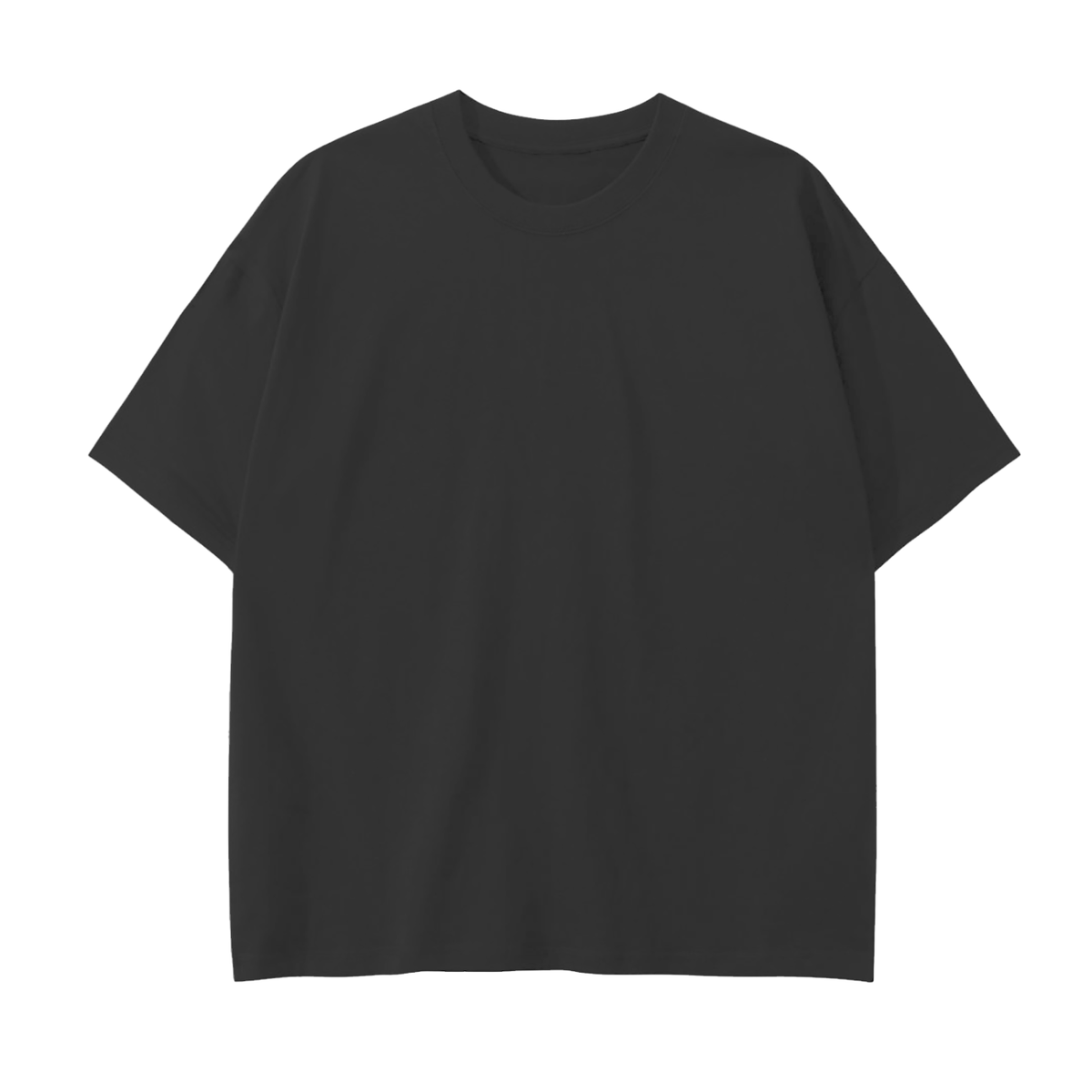 Unisex 250 GSM Drop Shoulder Cotton T-Shirt in classic black