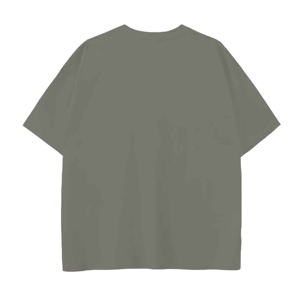 Unisex 250 GSM Drop Shoulder Cotton T-Shirt in smokey olive, alternate angle