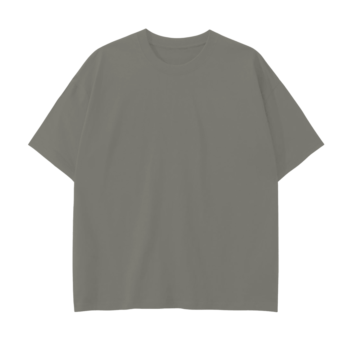 Unisex 250 GSM Drop Shoulder Cotton T-Shirt in smokey olive