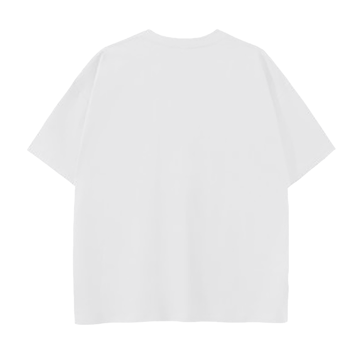 Unisex 250 GSM Drop Shoulder Cotton T-Shirt in solid white, alternate angle