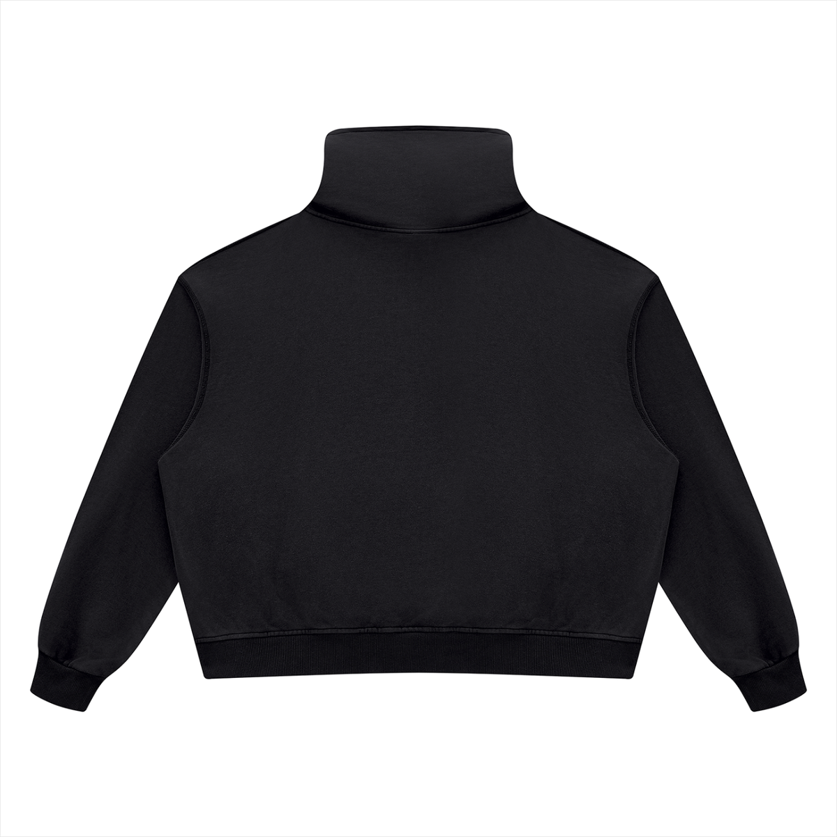 Unisex 420 GSM Vintage Wash Boxy Hoodie in black, alternate angle