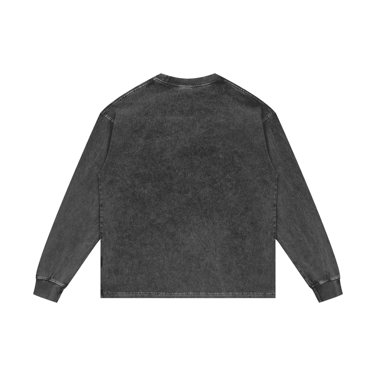 Unisex Acid Wash Oversize Long Sleeve T-Shirt in pirate gray, alternate angle