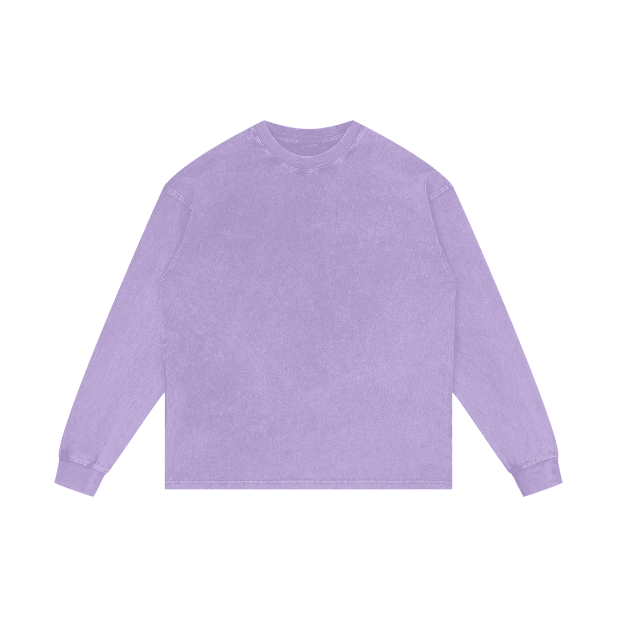 Unisex Acid Wash Oversize Long Sleeve T-Shirt in purple