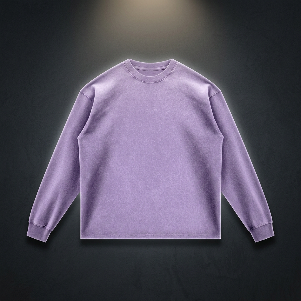 Unisex Acid Wash Oversize Long Sleeve T-Shirt