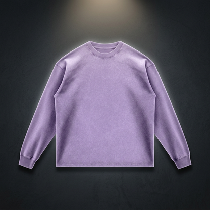 Unisex Acid Wash Oversize Long Sleeve T-Shirt