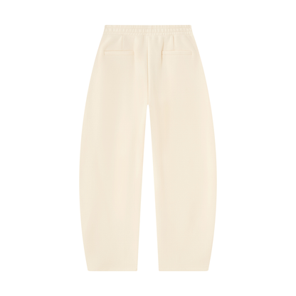 Unisex Barrel Leg Sweatpants in apricot, alternate angle